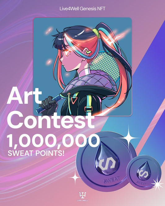 Over 1M Sweat Points Prize Pool - Create a fan art featuring Live4Well Genesis PFP character